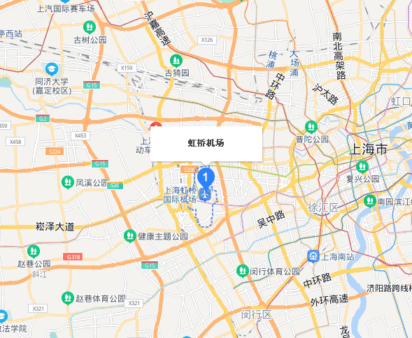 上海虹桥机场位置图