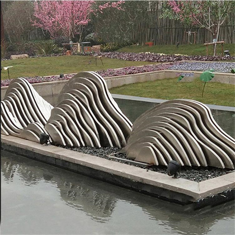 不锈钢假山雕塑,创意山形雕塑