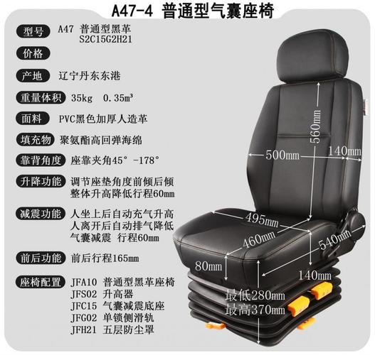 这类气囊座椅多见于长途大巴车与货车,旨在提升驾驶员在长途驾驶过程