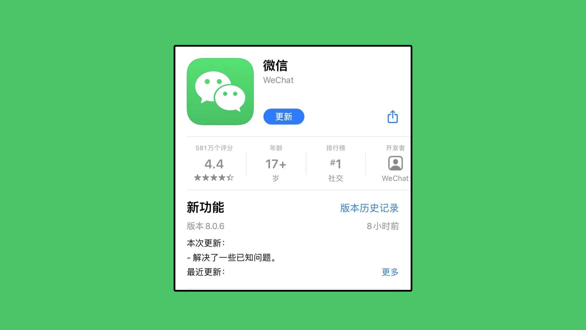 微信8.0.6 ios版正式上线,有这6大变化!