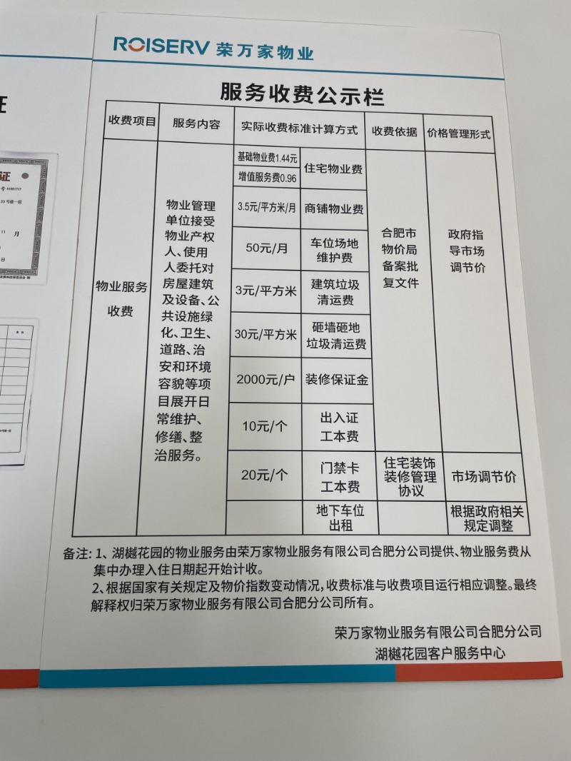 合肥一小区按月收取婚庆等增值服务费引争议 业主准备起诉物业