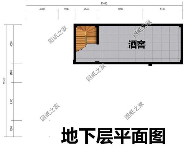 農村自營住宅推薦這樣的方案,地下室可以作為酒窖和儲藏室(大小施工時