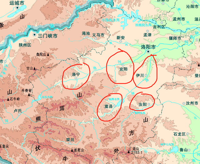 河南汝阳,宜阳,洛宁,伊川,嵩县5县现状观察