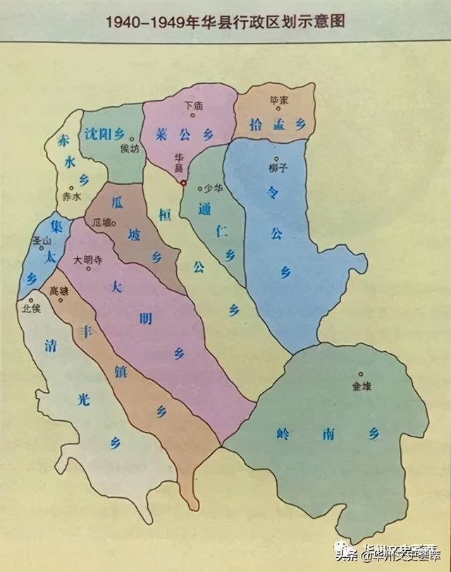 民国时期华县的13个乡