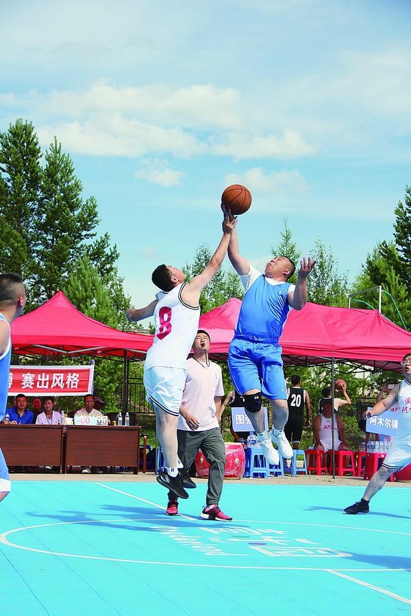 古莲河露天煤矿受邀参加古莲镇政府举办的篮球增谊比赛