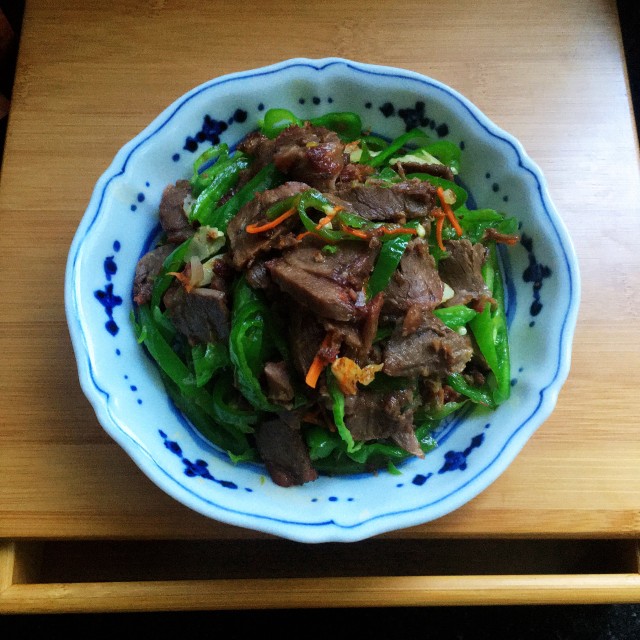 青椒炒驴肉,香辣下饭,家常小炒