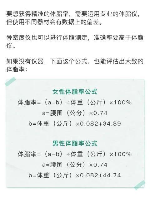 健康:體脂率,bmi,腰臀比分別代表什麼?