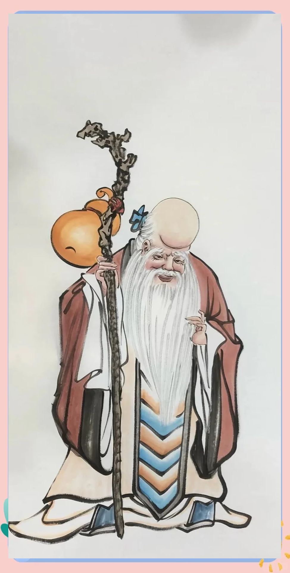 老仙翁画中仙境:长寿象征的诗意表达