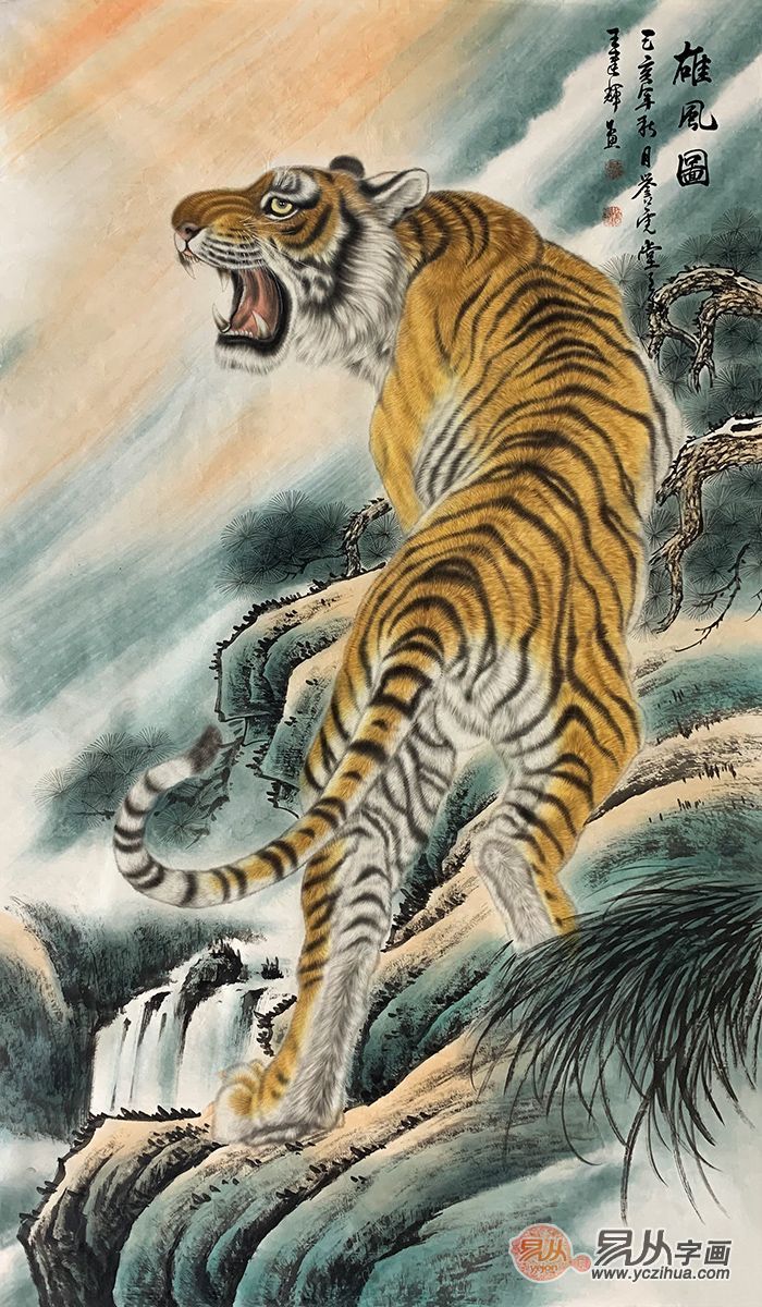 国画欣赏 王建辉手绘动物画 大气十足韵味灵动