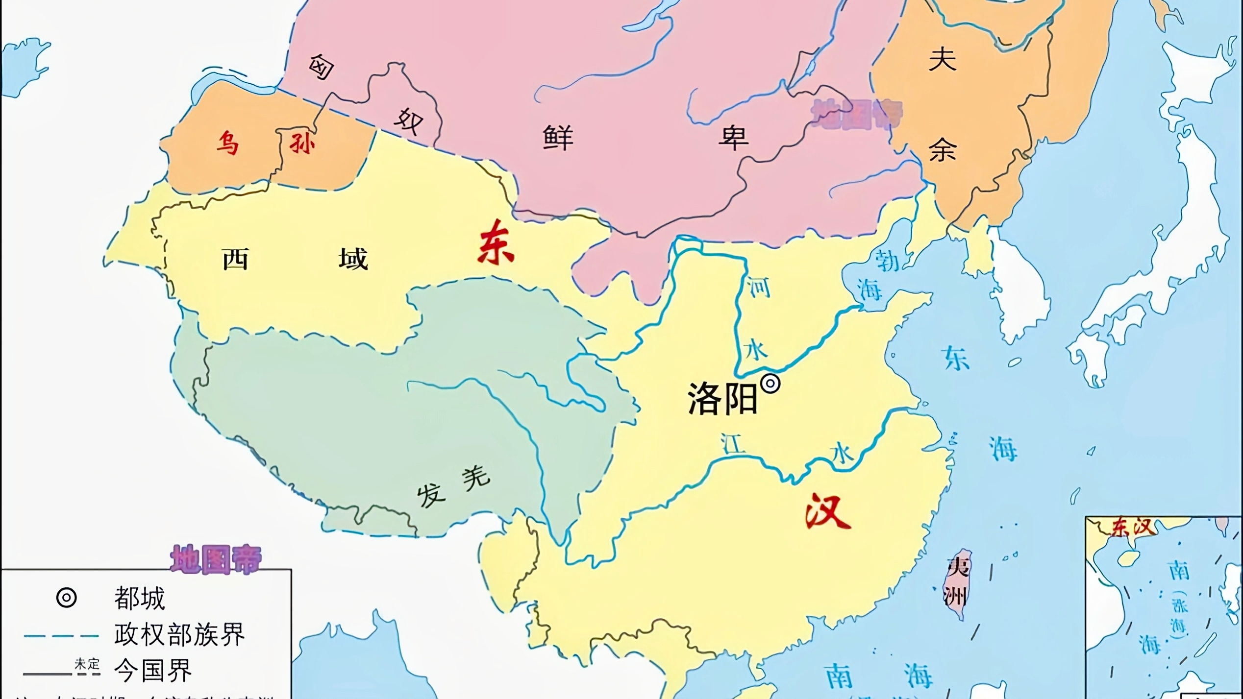 东汉诸侯国分布图图片