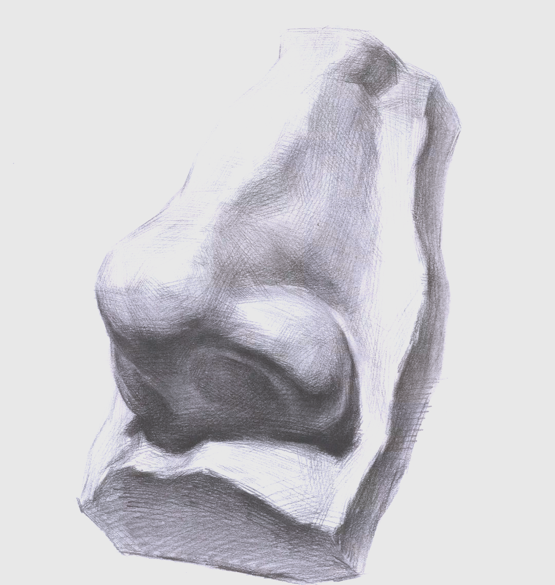 素描中鼻子的精细刻画与结构解析