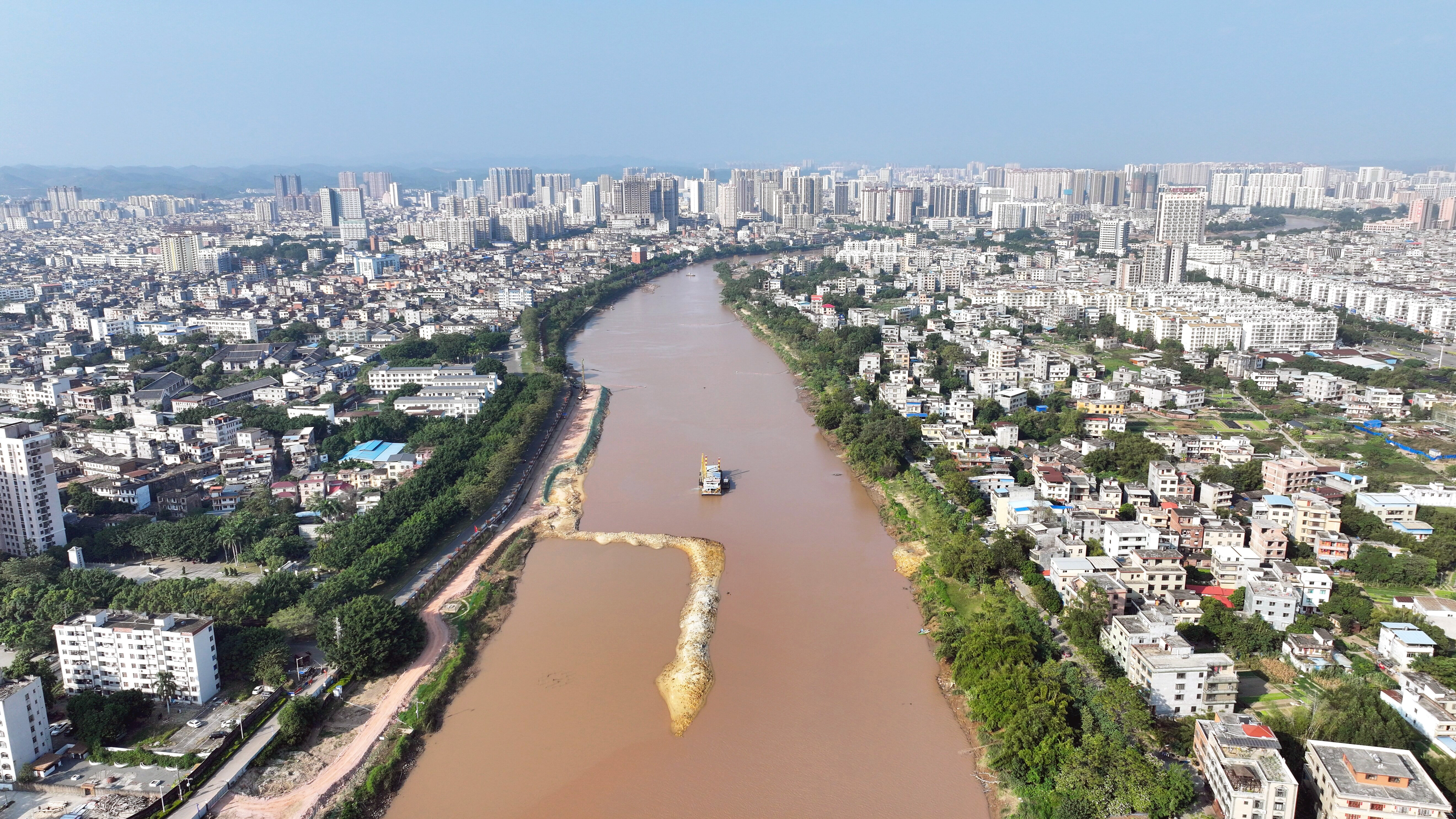 广西平陆运河全景图图片