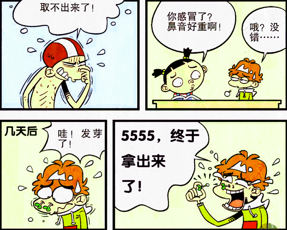 是什么让小衰的鼻子"发芽"了?都是豆子惹的祸!