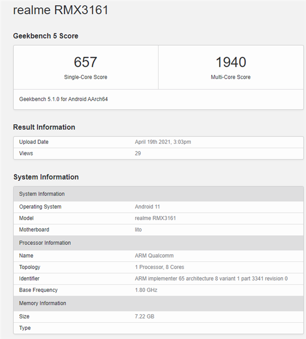 realmeq3跑分图片