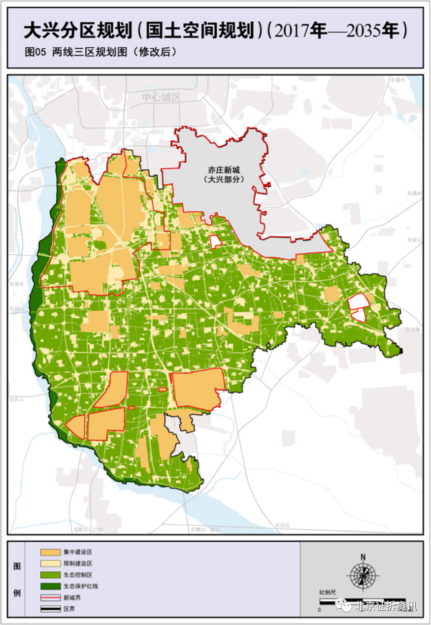落实"三区三线"《大兴分区规划(国土空间规划)(2017年—2035年)》修改