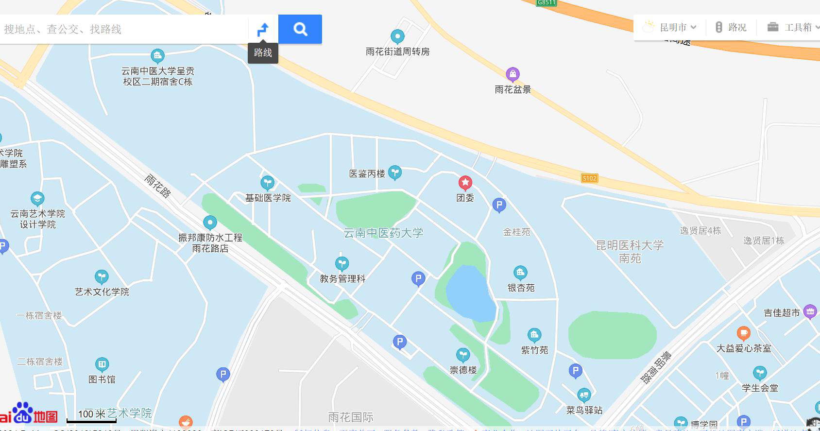 云南中医药大学地图图片