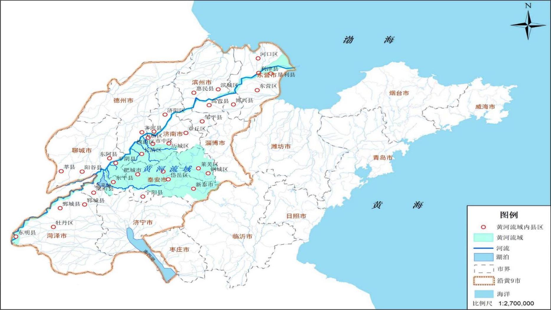 山东省内黄河地图图片