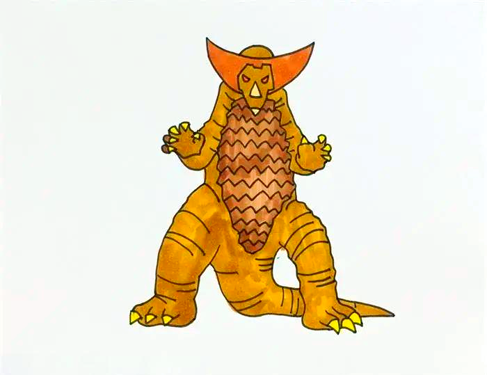 神奇的哥莫拉简笔画教程:轻松绘制精美怪兽