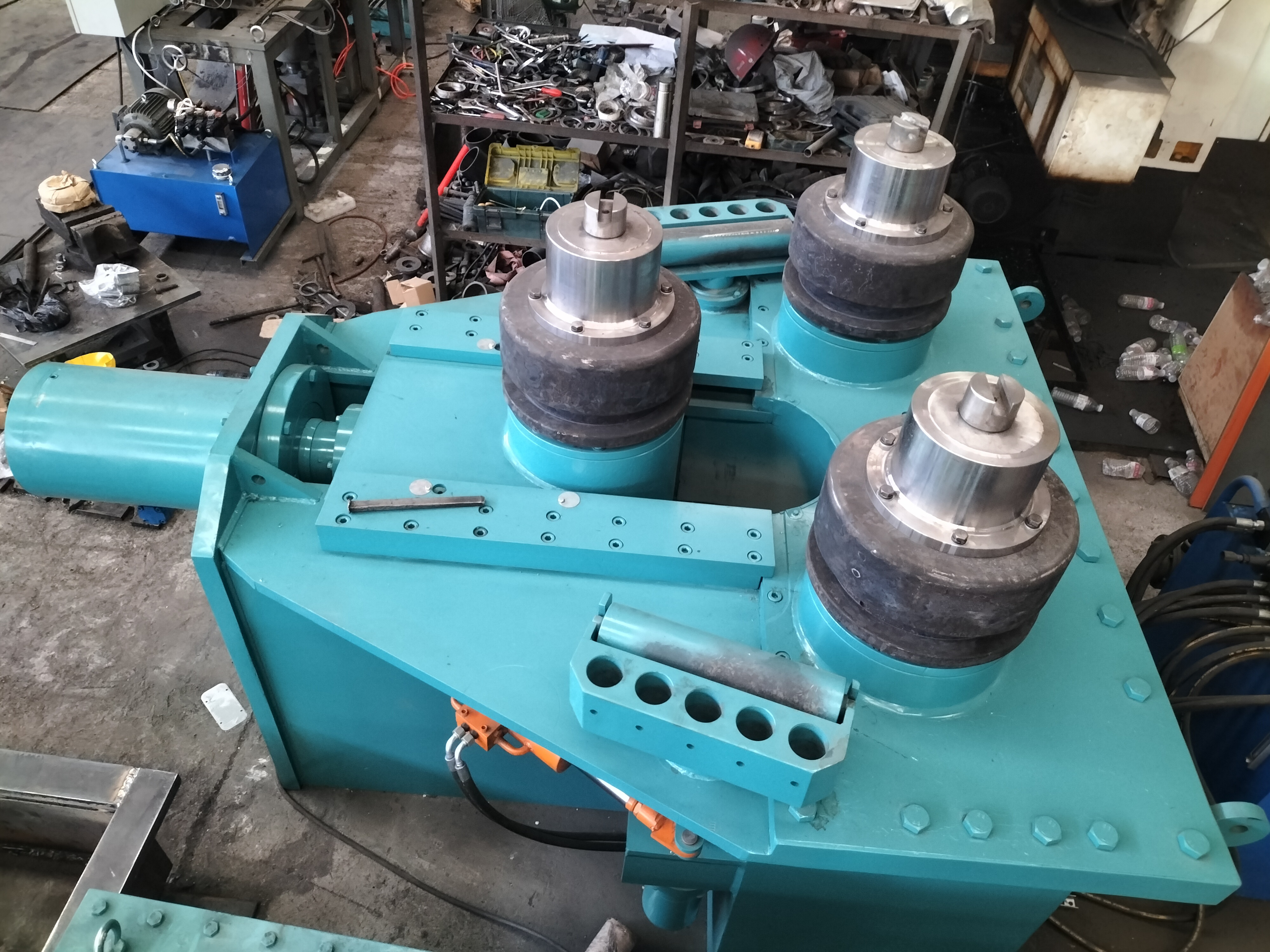 100宽扁钢卷圆机 不锈钢材质扁钢卷圆机 液压法兰成型机