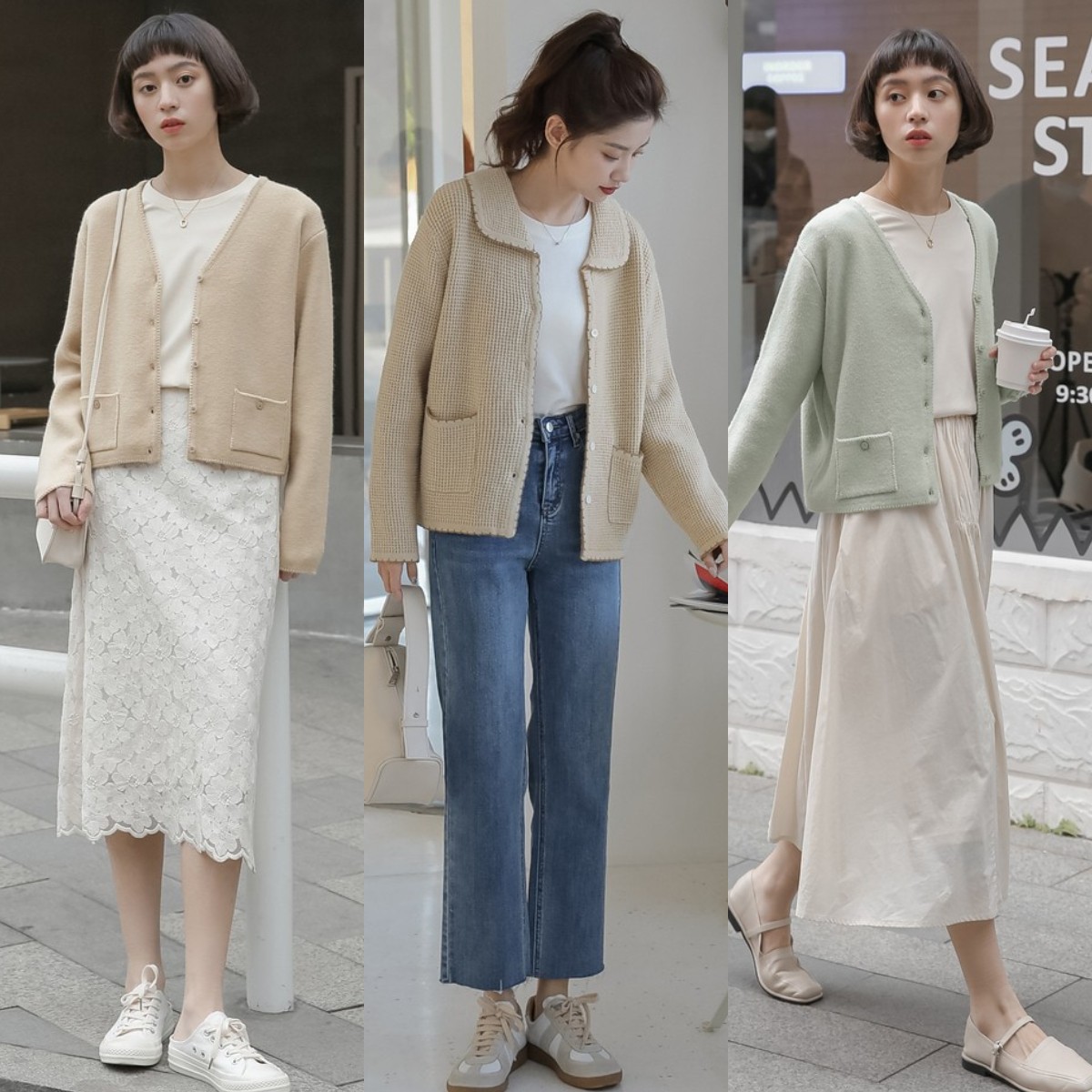 "针织开衫"在秋天怎么搭?记住这些穿搭技巧,元气减龄又显瘦