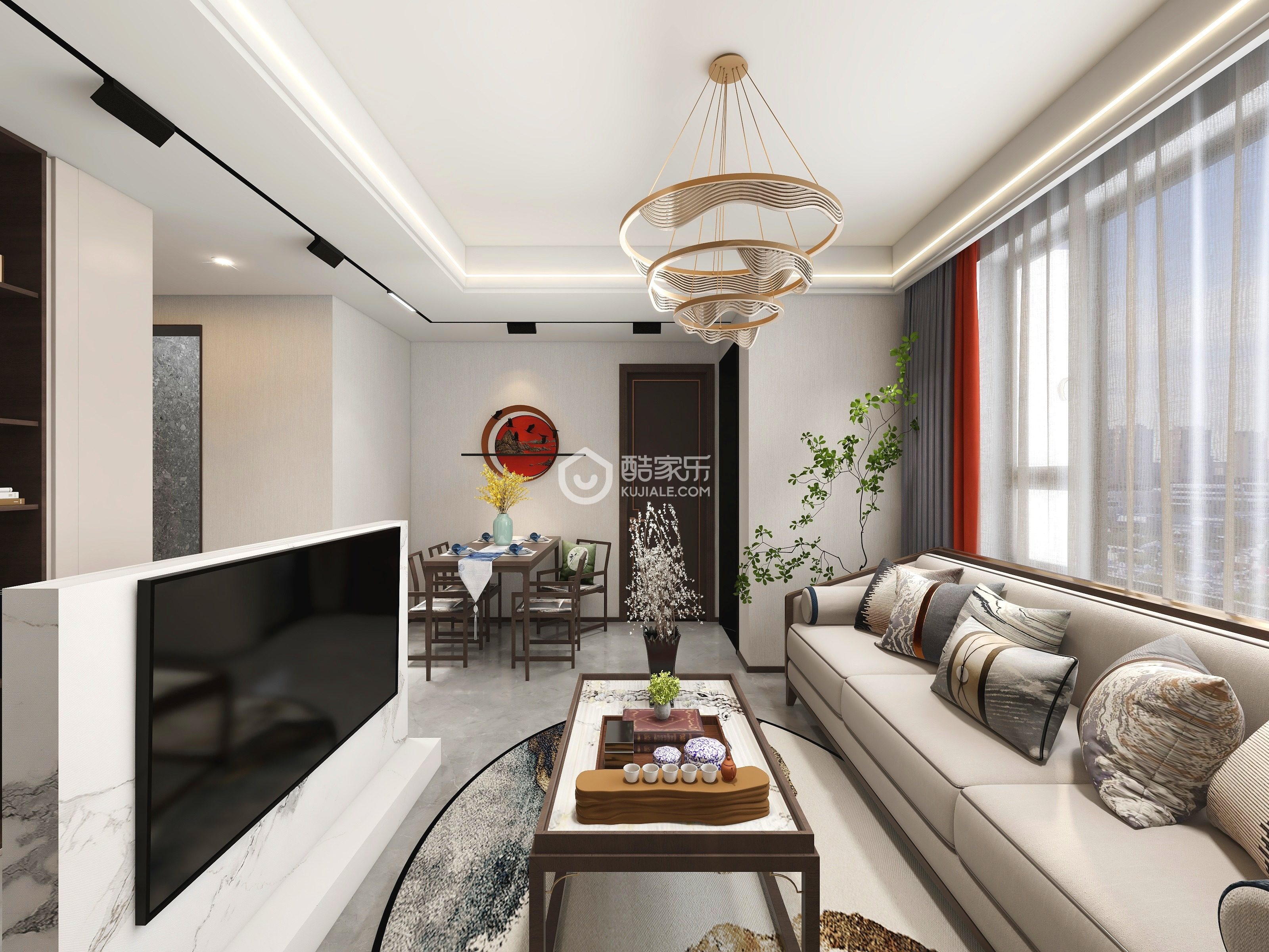 华盛家园-90平新中式