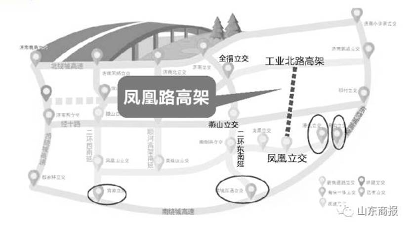 济南凤凰路北延规划图图片