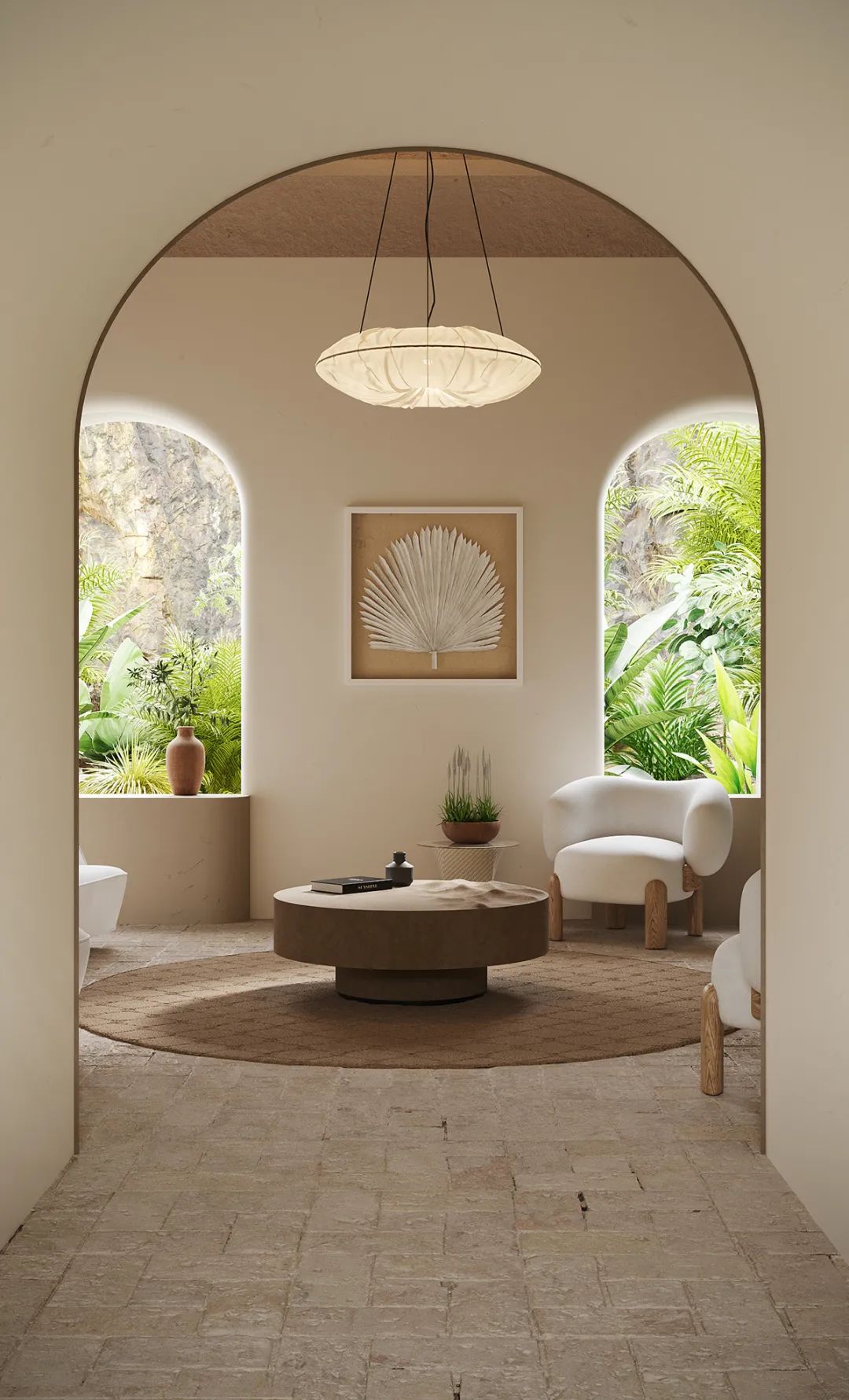 教科书级的现代侘寂效果图,看国外大神如何用经典款搭配出新花样