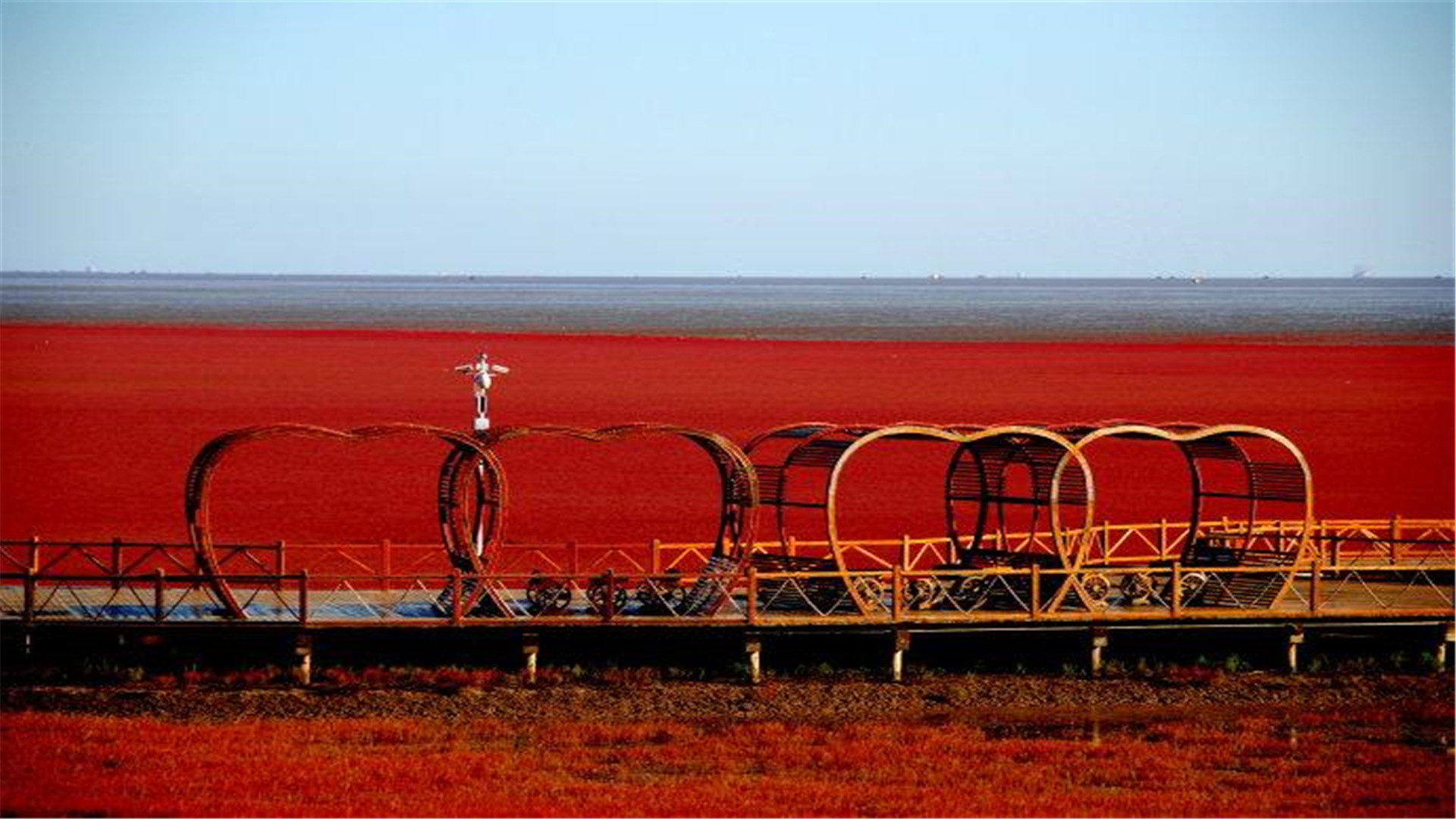 辽宁独一无二的红色海滩,坐拥120万亩湿地,被誉"大自然奇迹"