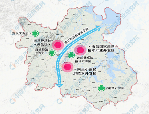 2022年南昌市产业布局及产业招商地图分析