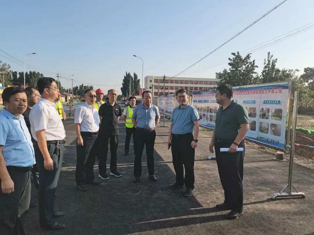 市中心党委书记,主任王学昌到夏津县调研重点公路项目
