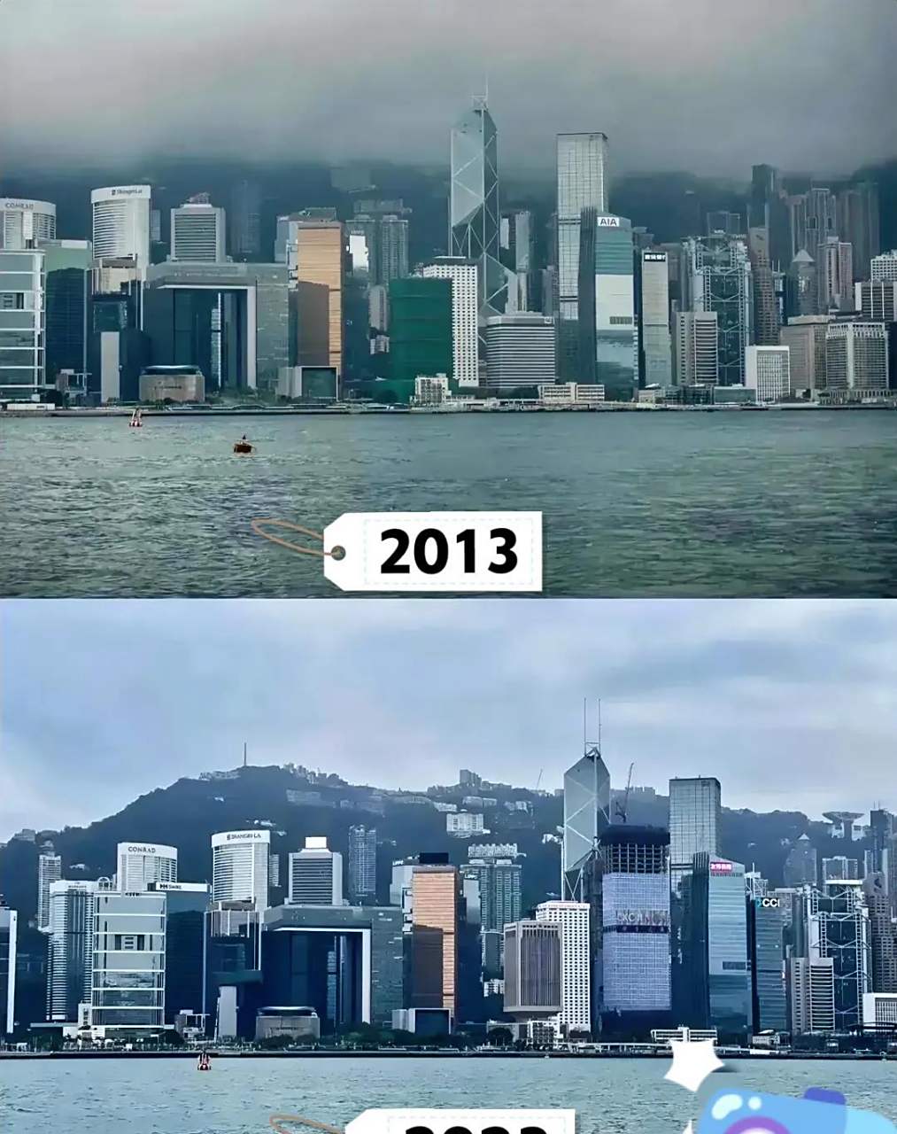 香港,十年前与十年后的对比 看出变化在哪了吗?