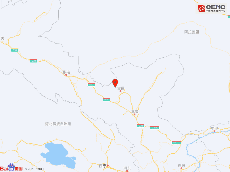 甘肃金昌市金川区附近发生3.2级左右地震