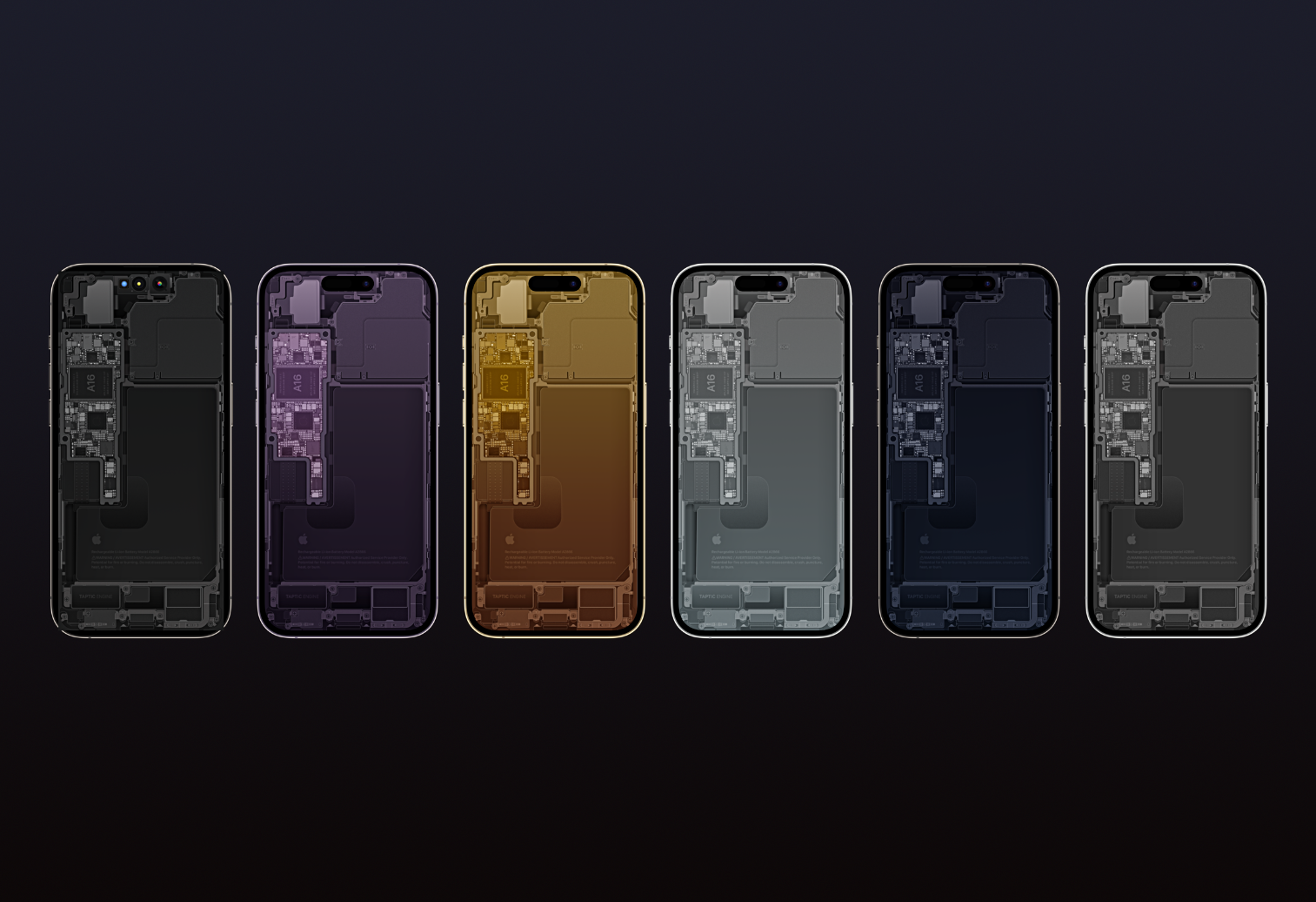 iphone pro max 内部元器件结构原理图壁纸分享