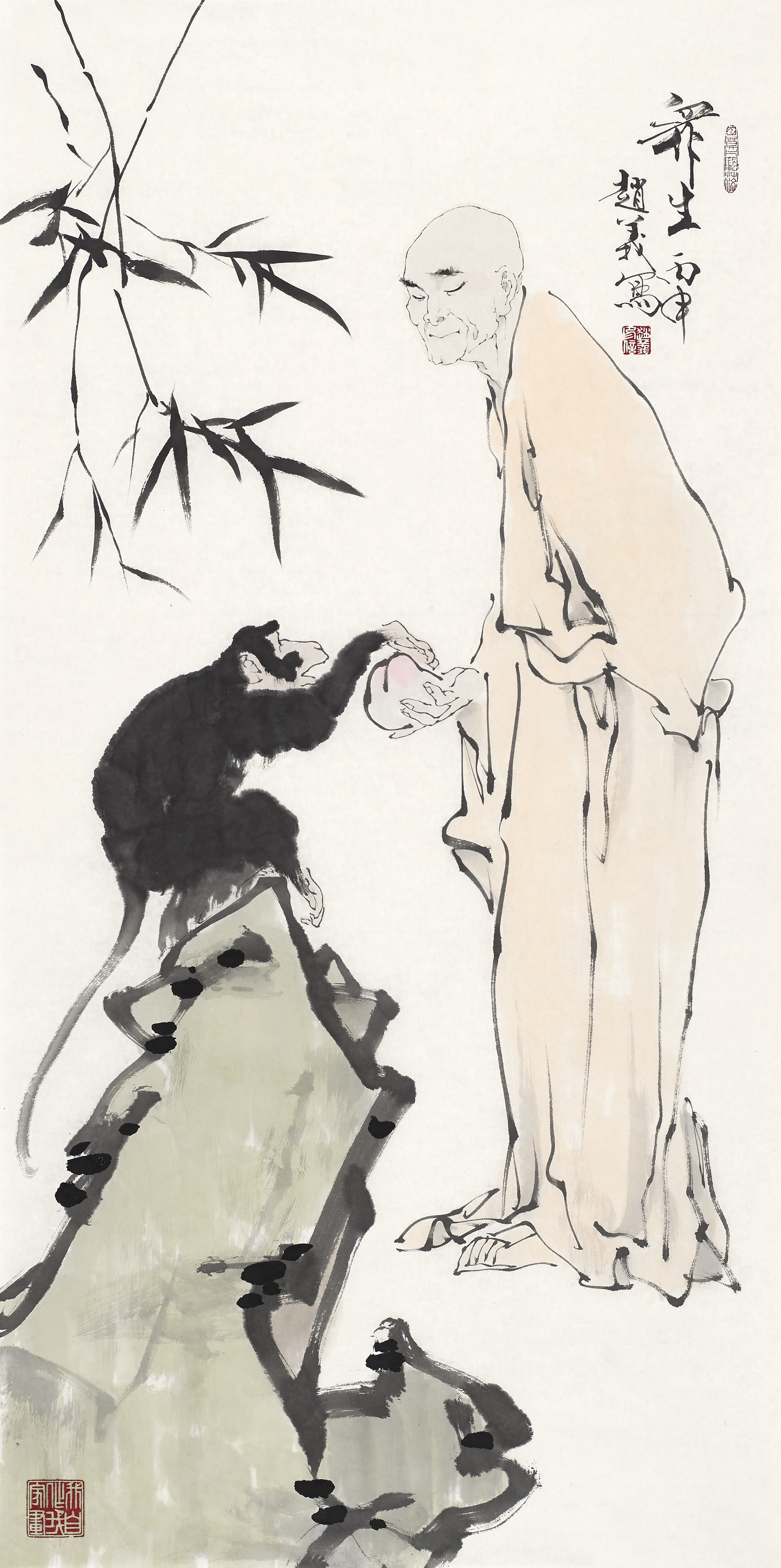 著名画家赵义人称津门"小范曾"岁末作品合集