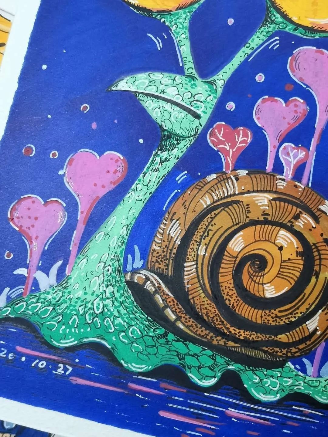 教程|少儿美术绘画《小蜗牛艾玛》