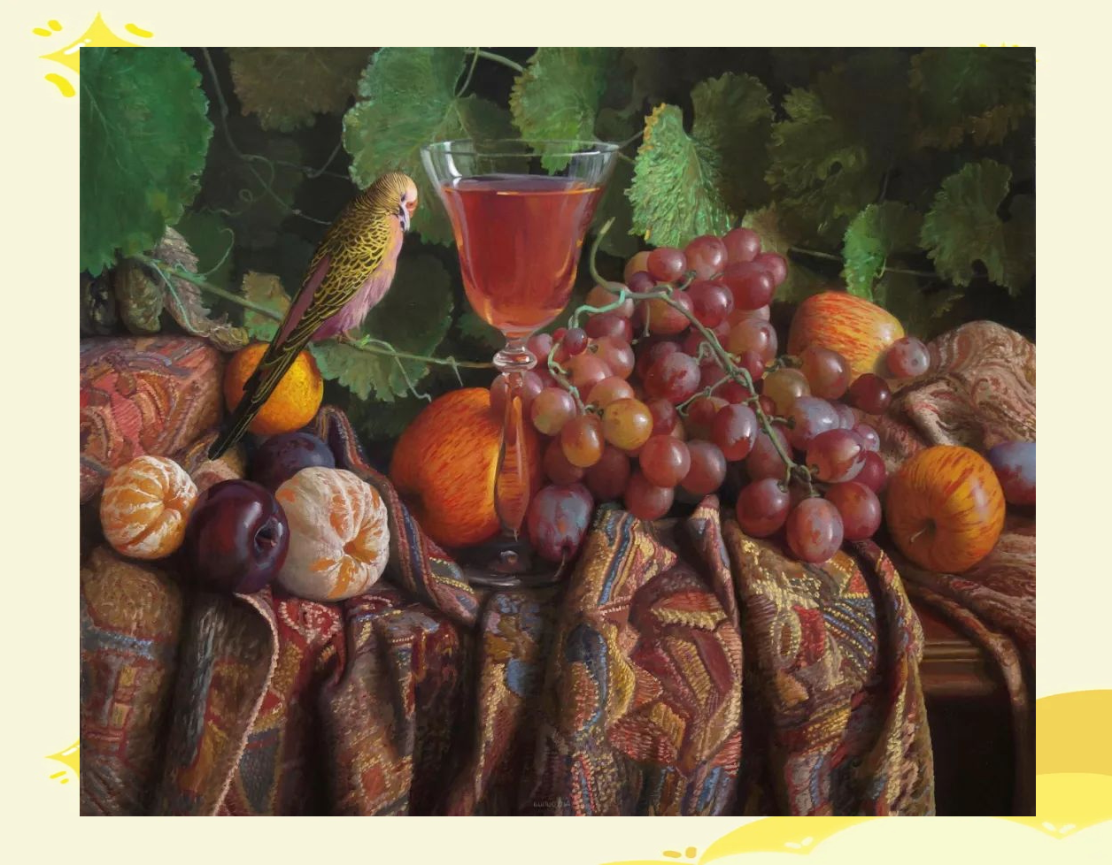 赛义多夫的静物水果油画,细腻且诱人!