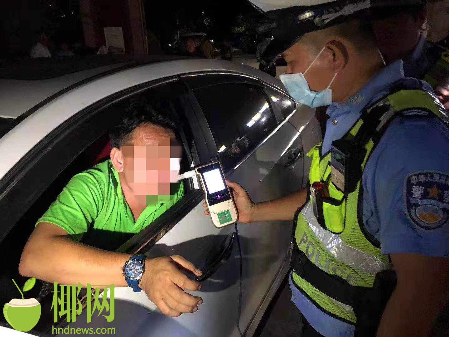 第二次酒驾 一男子被三亚交警拘留 吊证