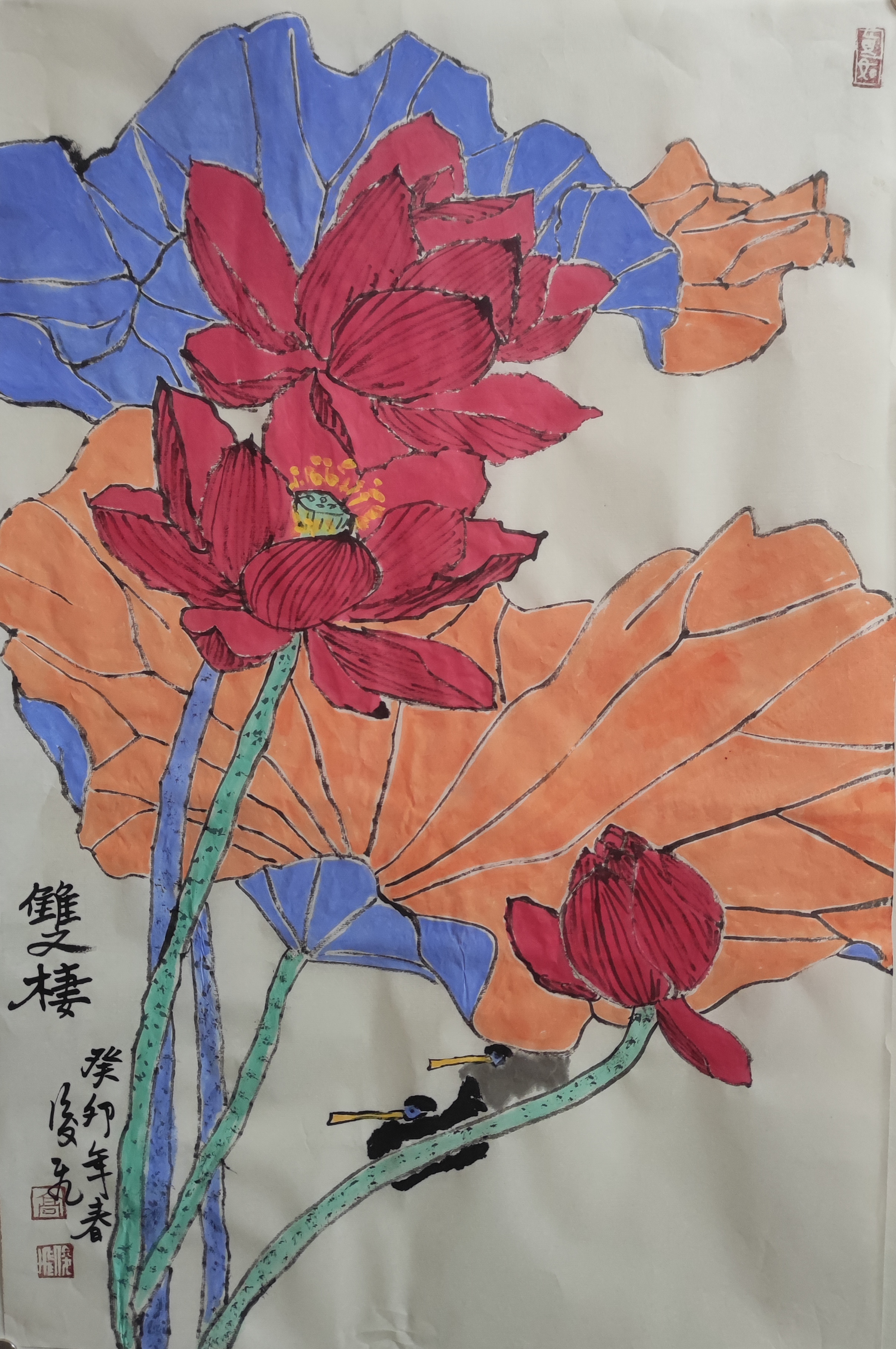 画家高俊飞——重彩《荷花》系列作品集赏析