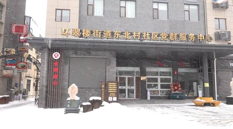 威海市環翠區東北村社區:上門送菜服務 雪天體現社區溫度