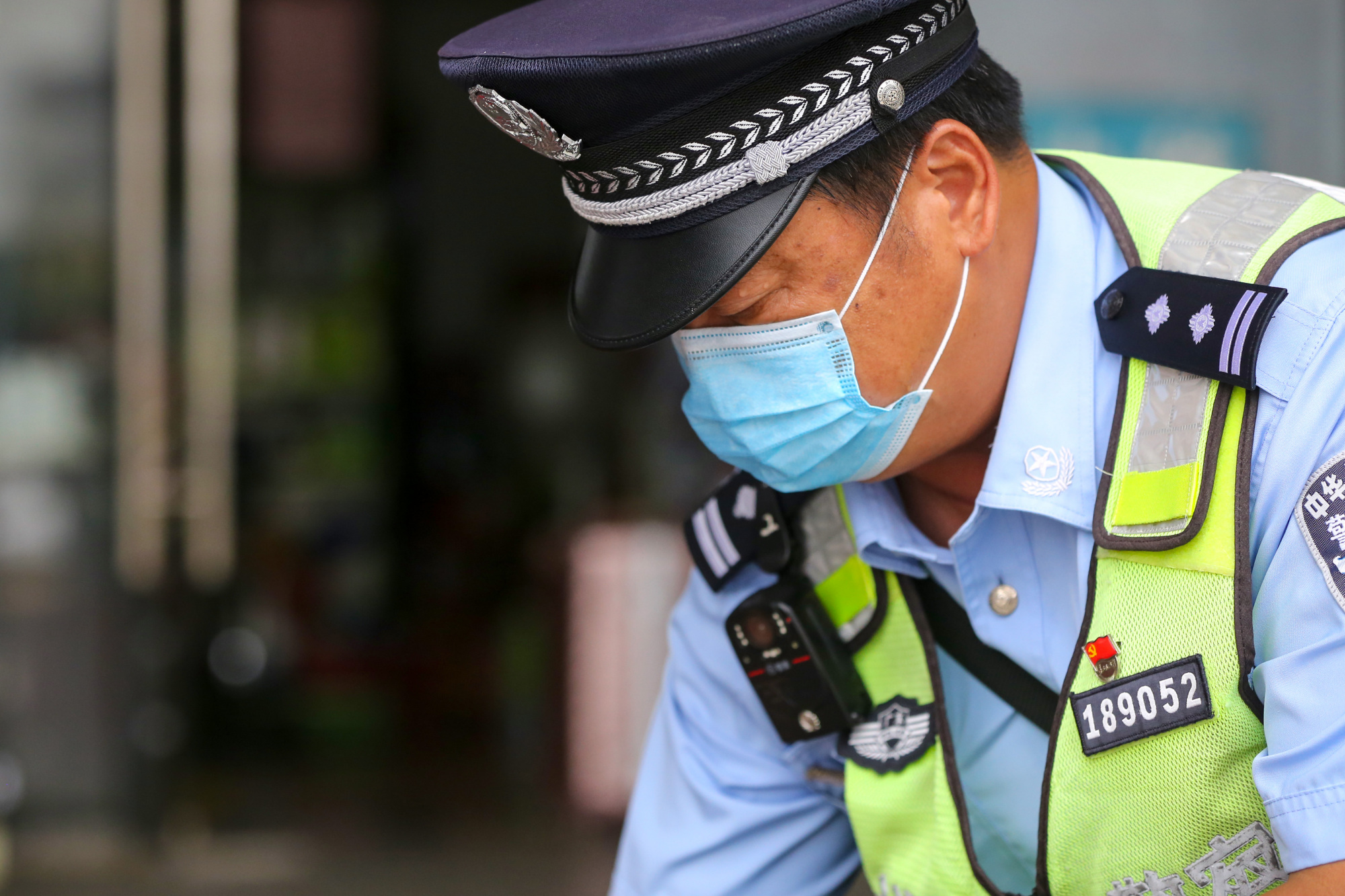 中国警察口罩图片