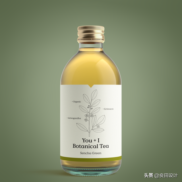 植物学研究风的you   i 茶饮料包装设计