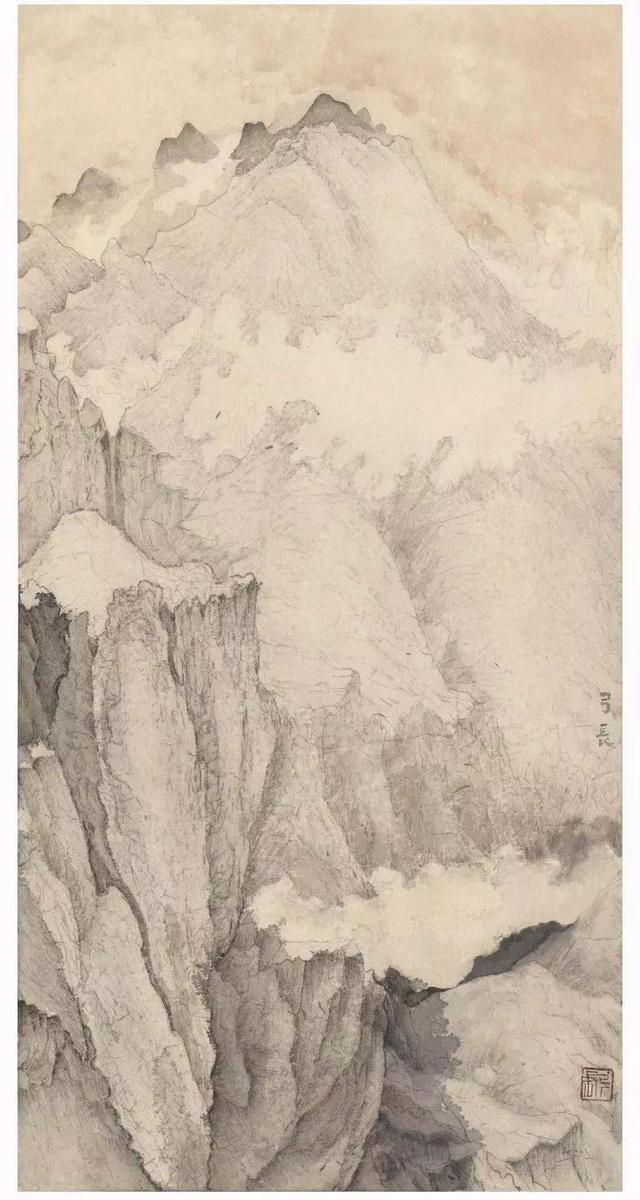 山水画家山东理工大学张弓长作品欣赏