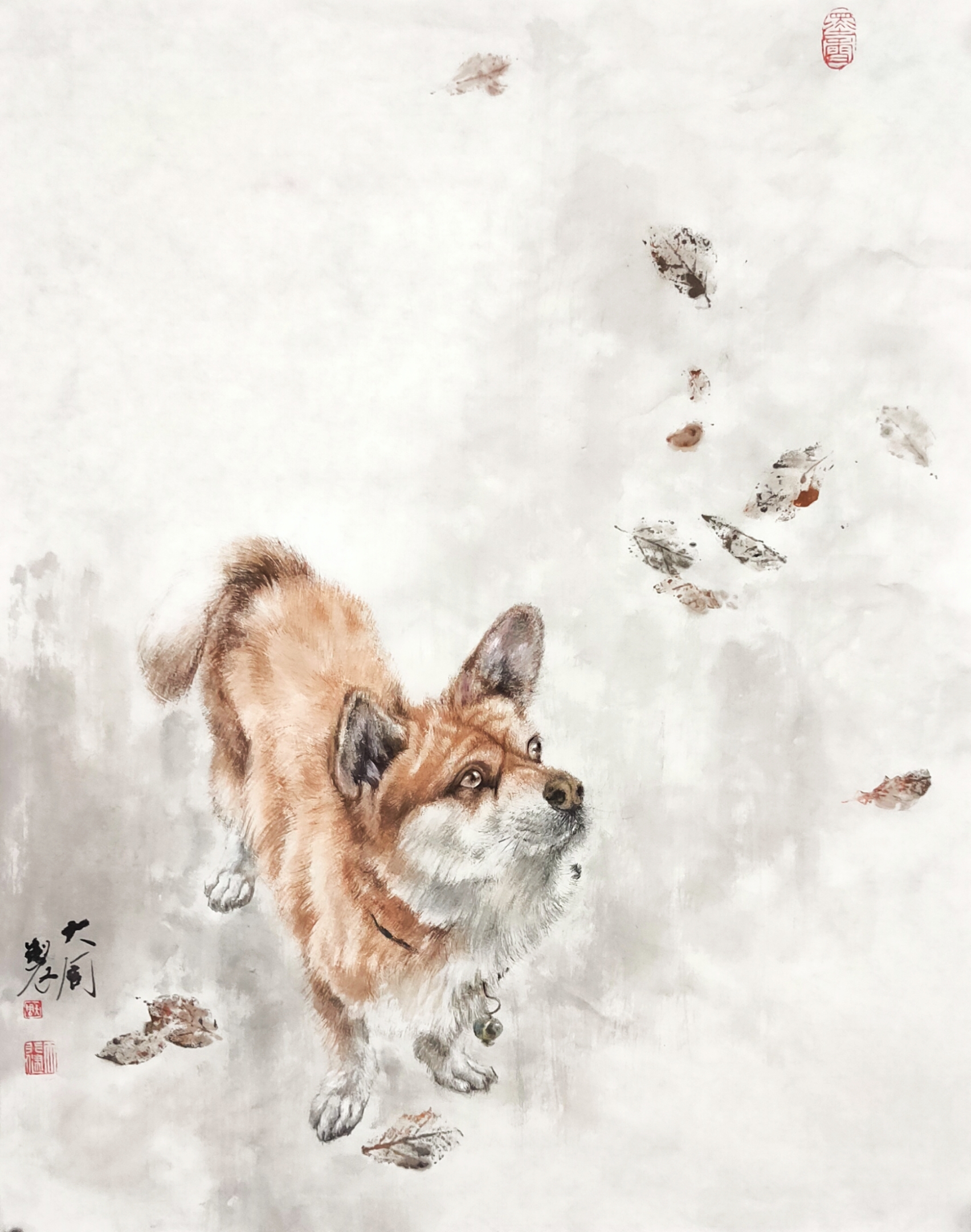 画家周游(周建勇),海外华人圈热捧的工笔画家