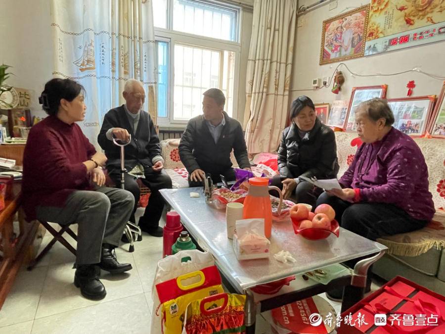 廣饒縣樂安街道情繫老職工,溫暖送家中