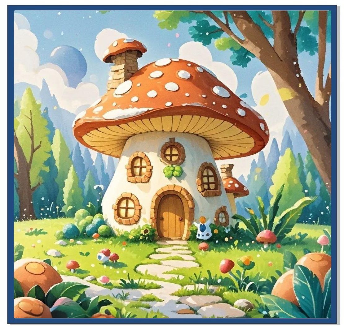 蘑菇小屋的多样童话角色与场景