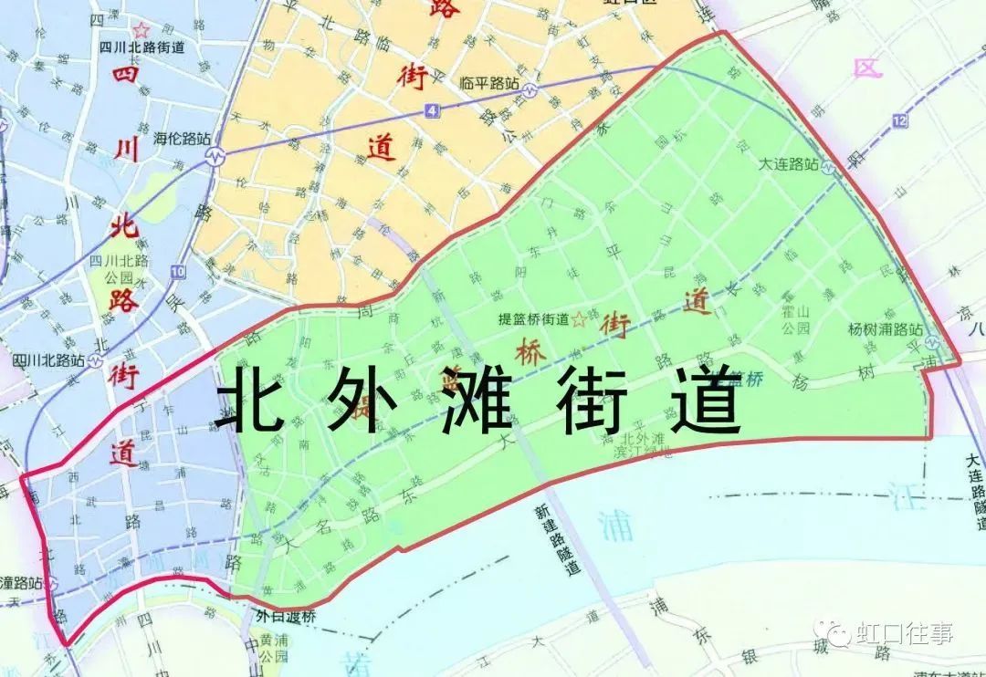 虹口区地图范围图片