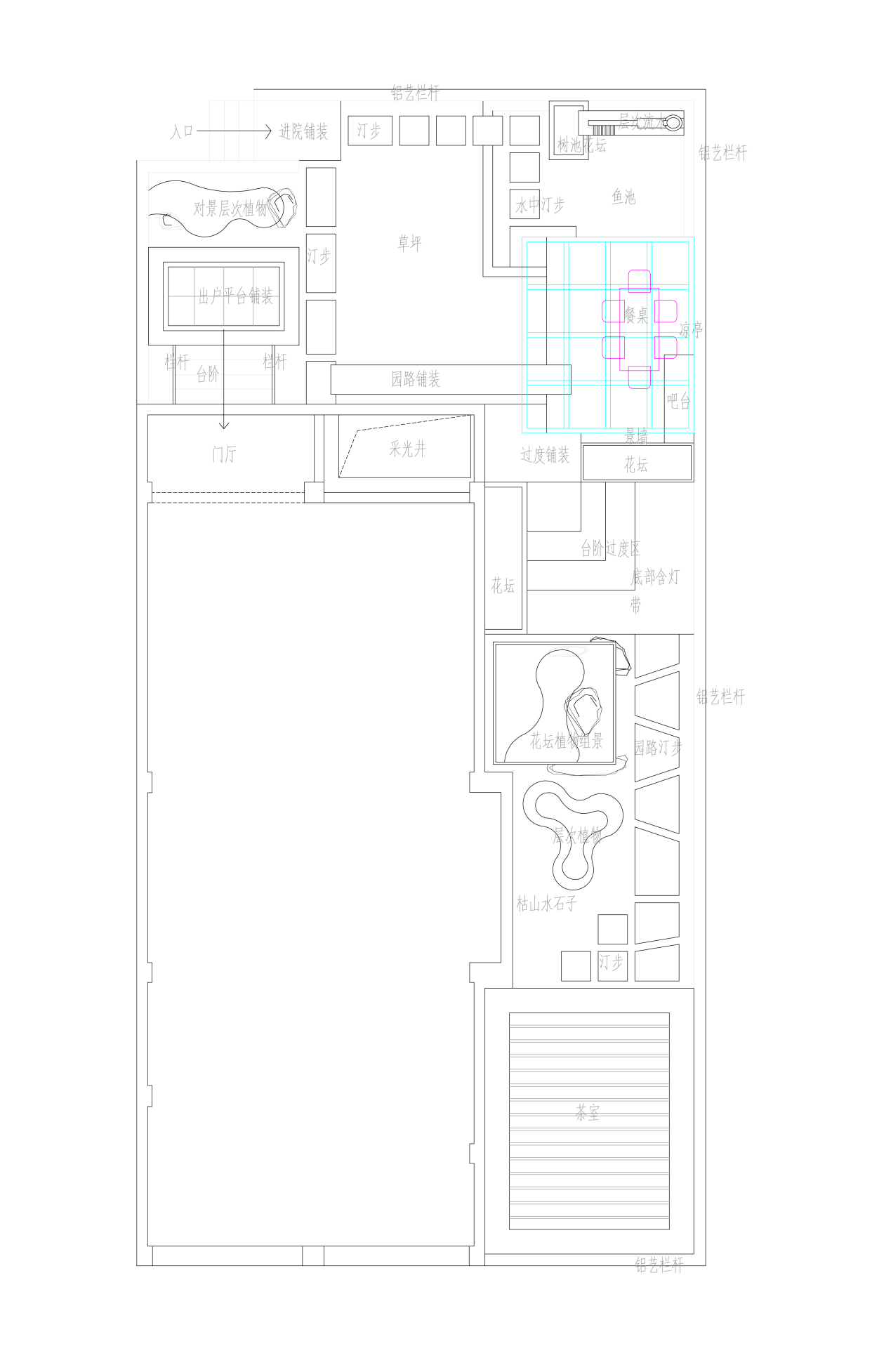 132平的l型庭院高差1.3米,该怎么设计呢?