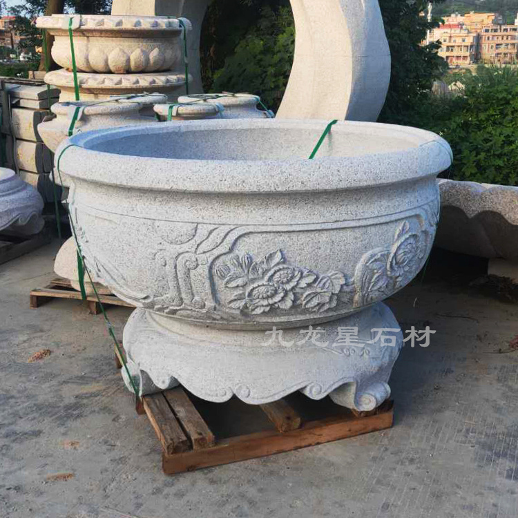 中式石材花钵适合摆放在哪里?室内可以摆放石花钵吗?