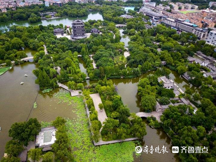 济南大明湖全景图片图片