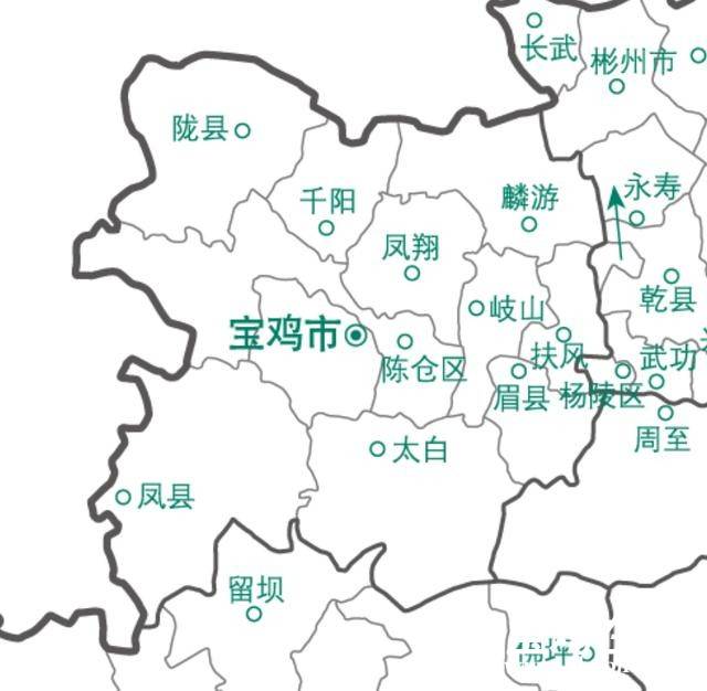宝鸡三区九县高清地图图片